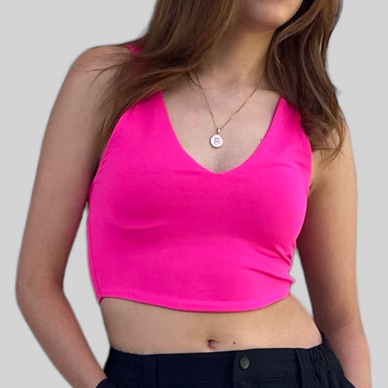 Blusa Corta Tirantes Cuello V