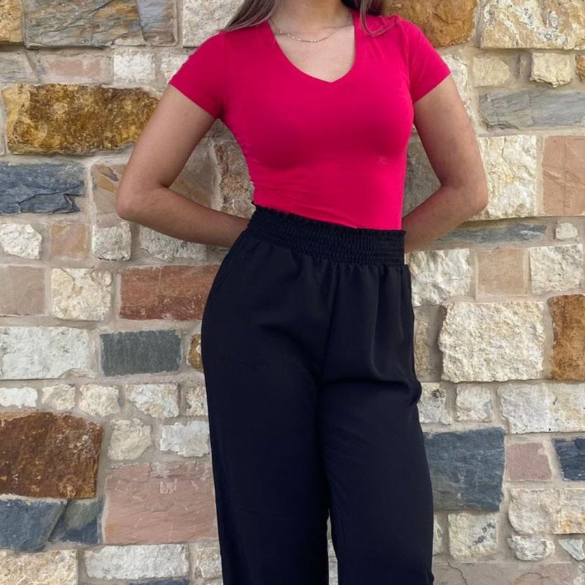 Blusa Corta Cuello V