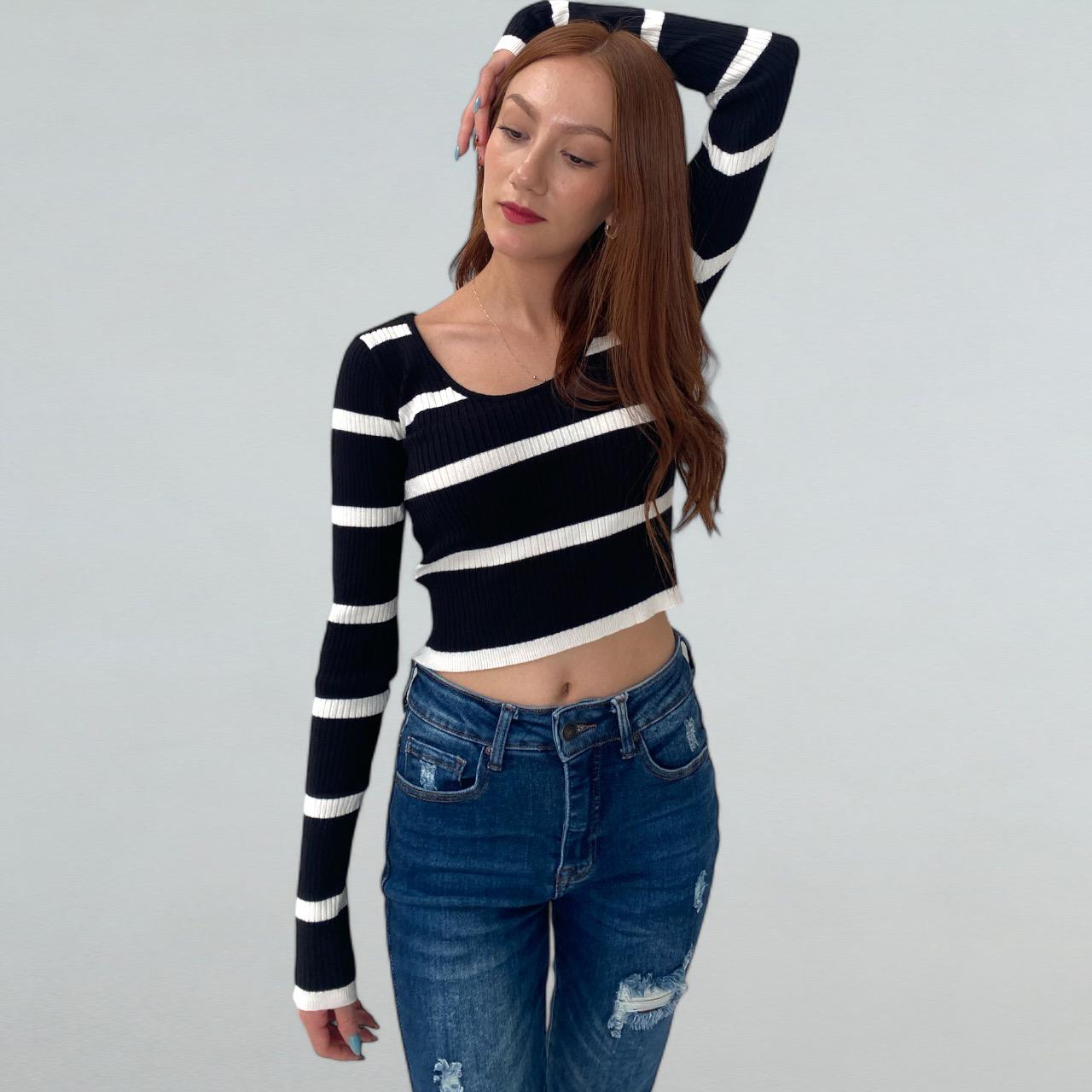 Blusa Tejida rayada