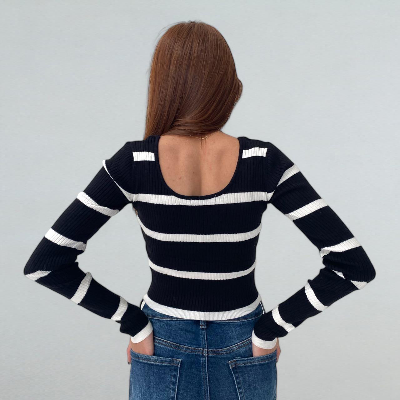 Blusa Tejida rayada